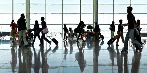 crowded airport